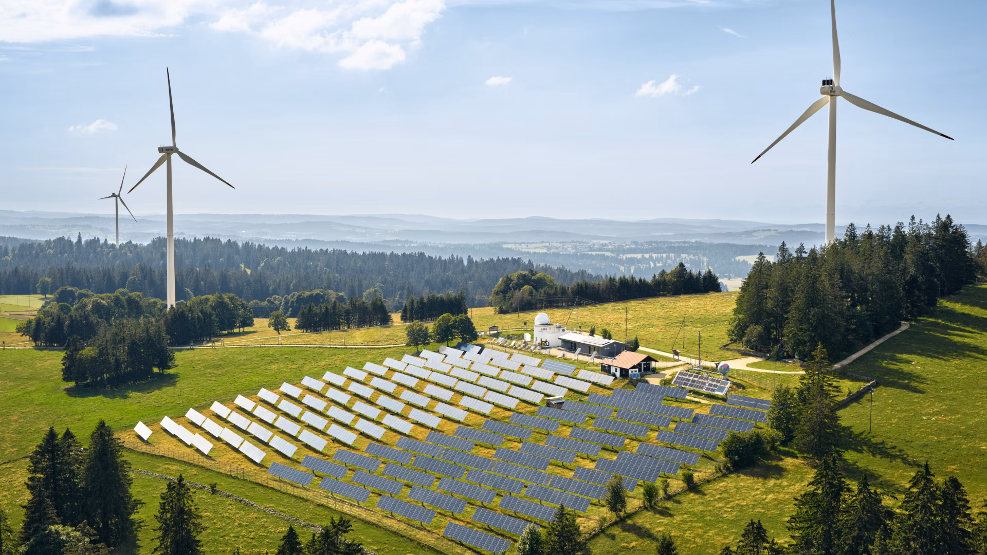 Die Solaranlage auf dem Mont Soleil