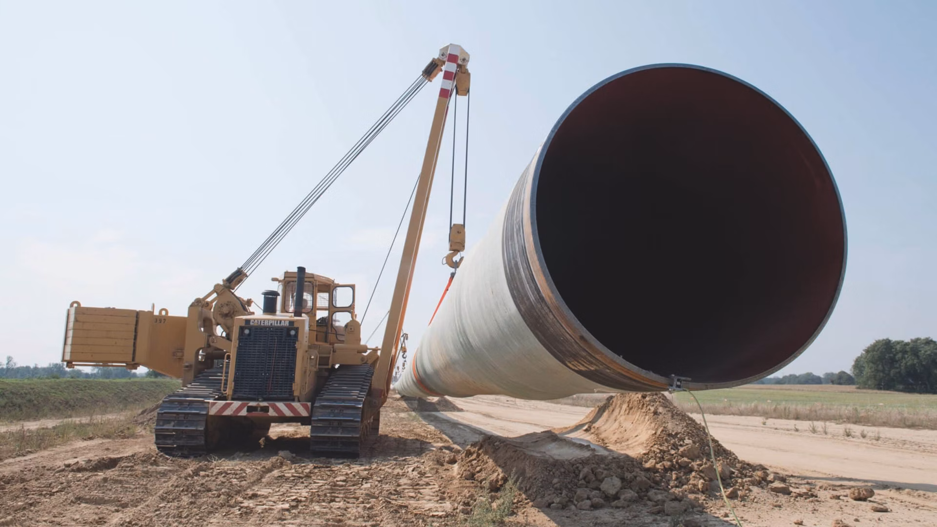 Pipeline auf Baustelle