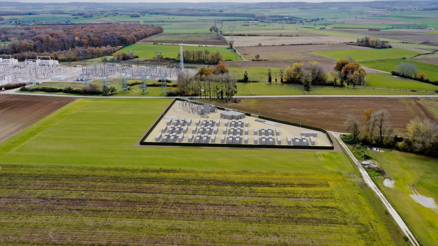 Visualisierung des 100-MW-Projekts in Hauts-de-France